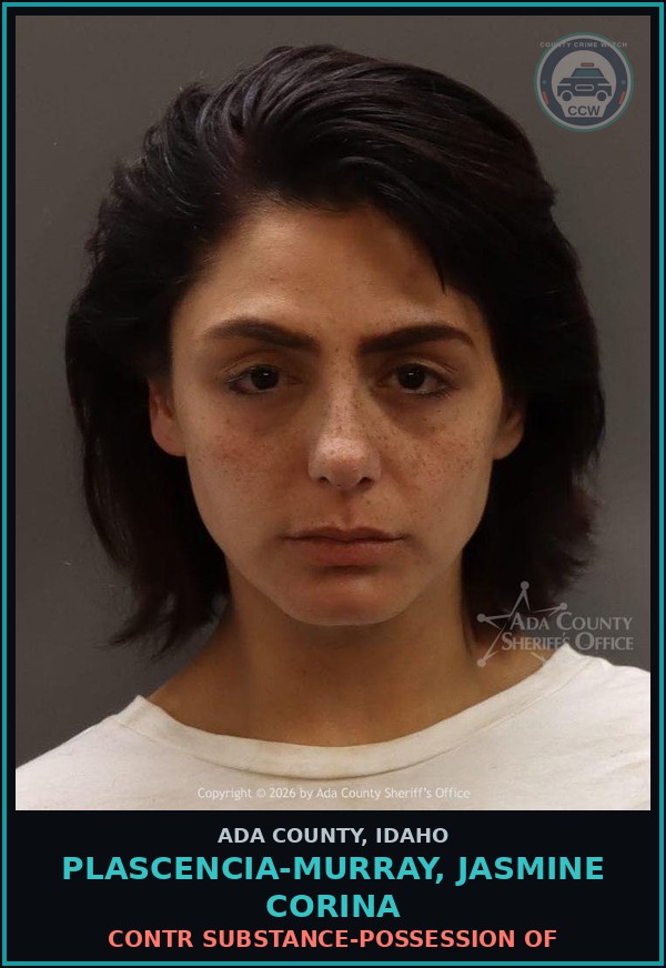 Booking mugshot of Plascencia-Murray, Jasmine Corina in Ada County