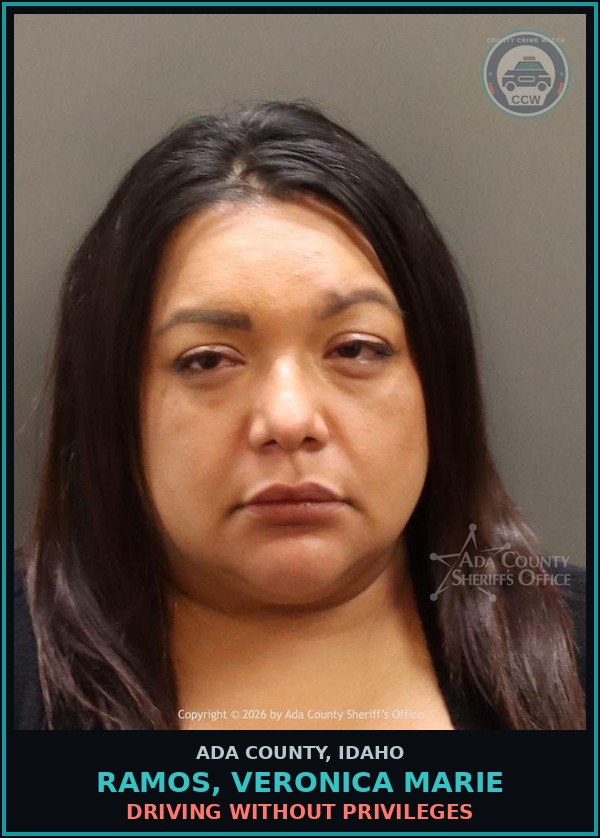 Booking mugshot of Ramos, Veronica Marie in Ada County
