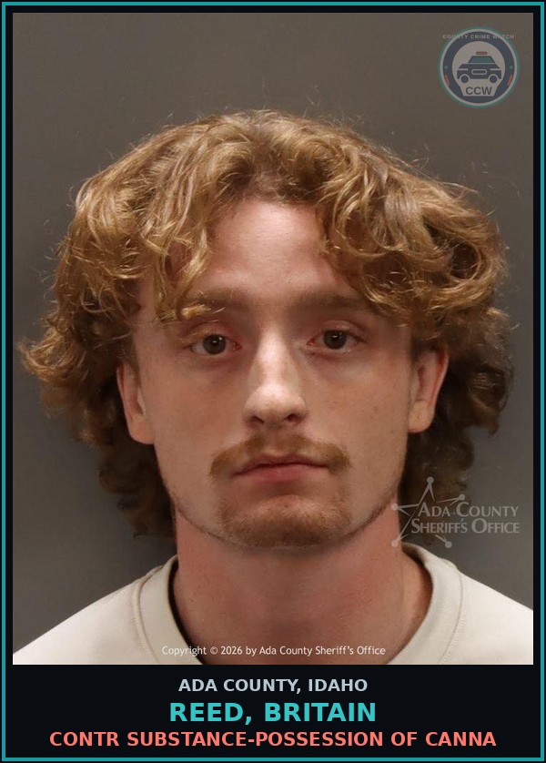 Booking mugshot of Reed, Britain in Ada County