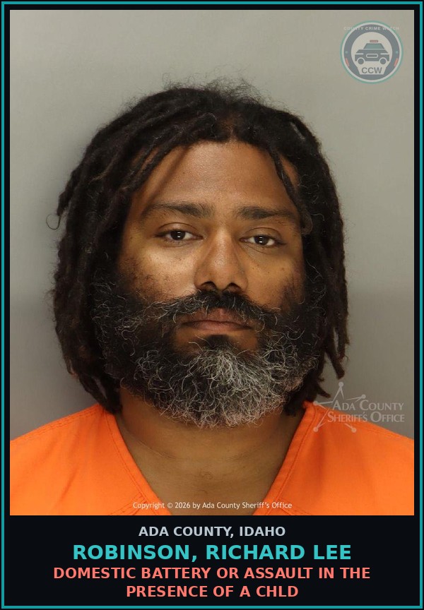 Booking mugshot of Robinson, Richard Lee in Ada County