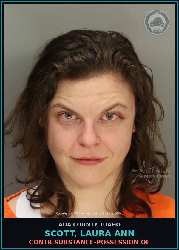 Booking mugshot of Scott, Laura Ann in Ada County