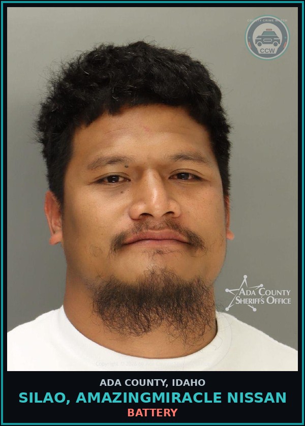 Booking mugshot of Silao, Amazingmiracle Nissan in Ada County