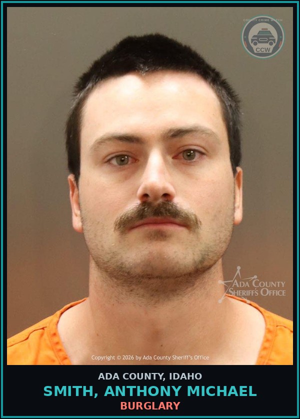 Booking mugshot of Smith, Anthony Michael in Ada County