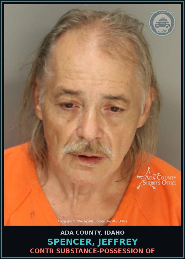 Booking mugshot of Spencer, Jeffrey in Ada County