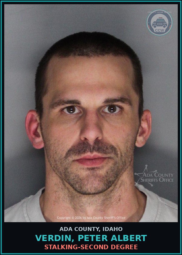 Booking mugshot of Verdin, Peter Albert in Ada County