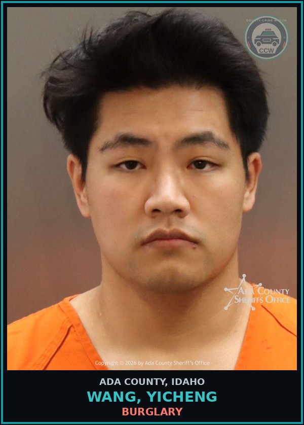 Booking mugshot of Wang, Yicheng in Ada County