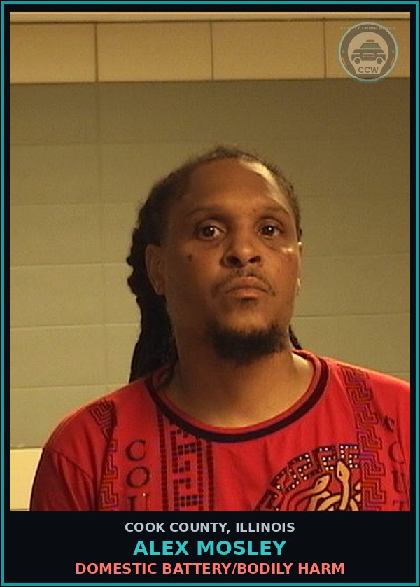 Booking mugshot of Alex Mosley in Cook County