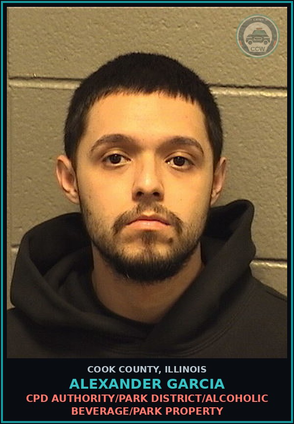 Booking mugshot of ALEXANDER GARCIA in Cook County