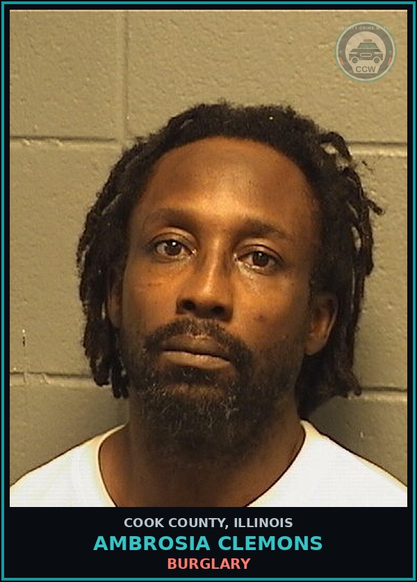 Booking mugshot of Ambrosia Clemons in Cook County