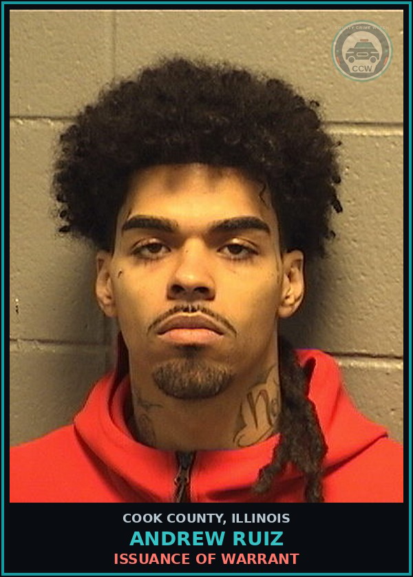 Booking mugshot of Andrew Ruiz in Cook County