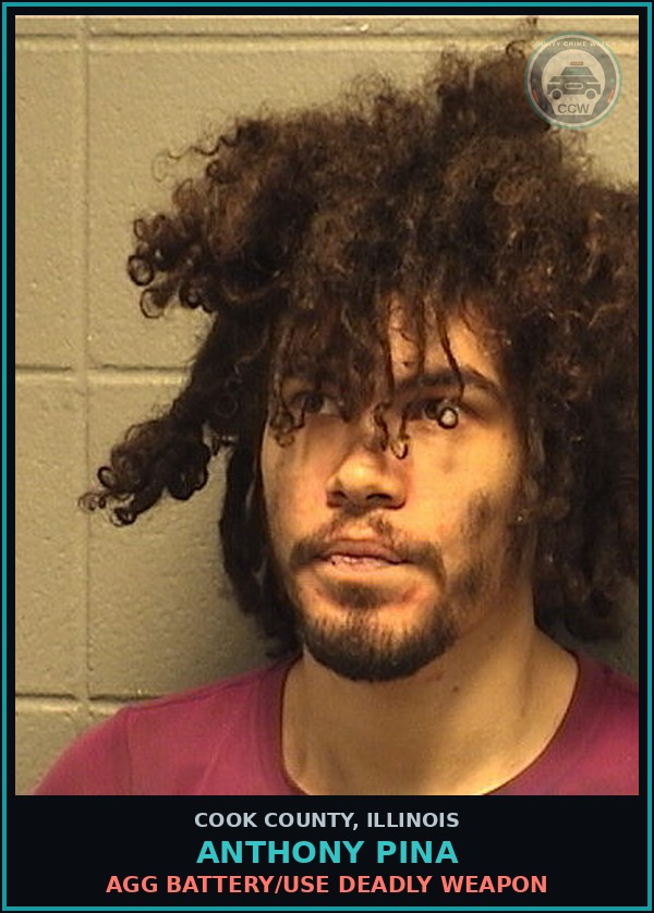 Booking mugshot of Anthony Pina in Cook County