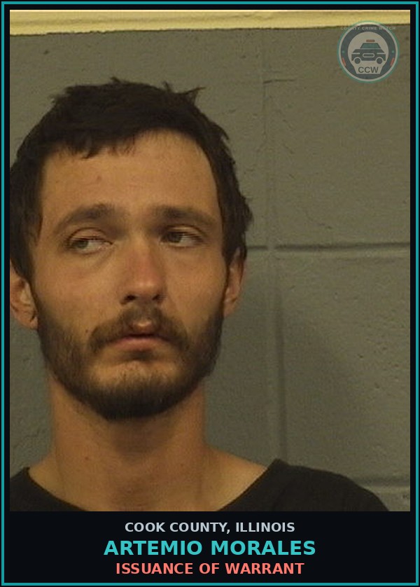 Booking mugshot of Artemio Morales in Cook County