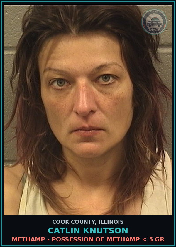 Booking mugshot of Catlin Knutson in Cook County