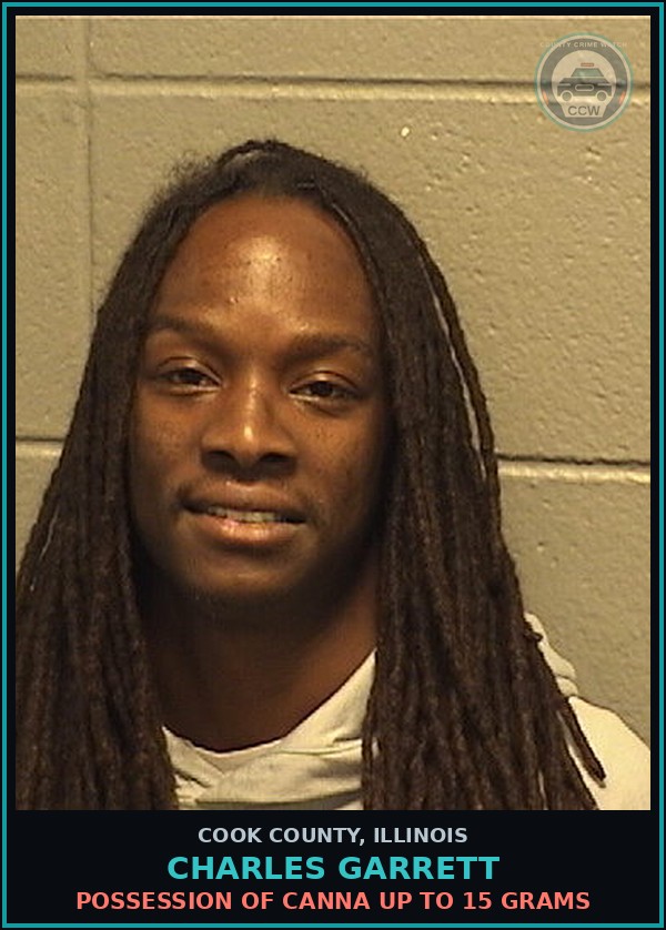 Booking mugshot of Charles Garrett in Cook County