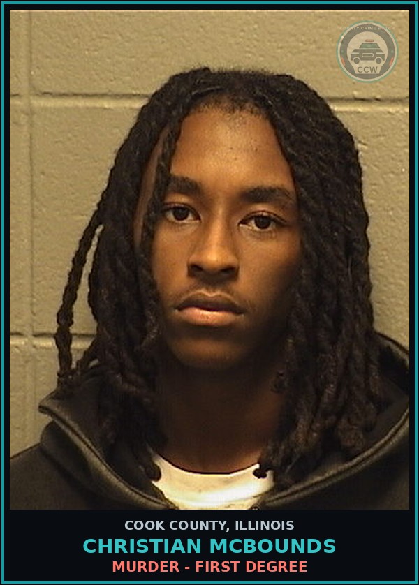 Booking mugshot of Christian McBounds in Cook County