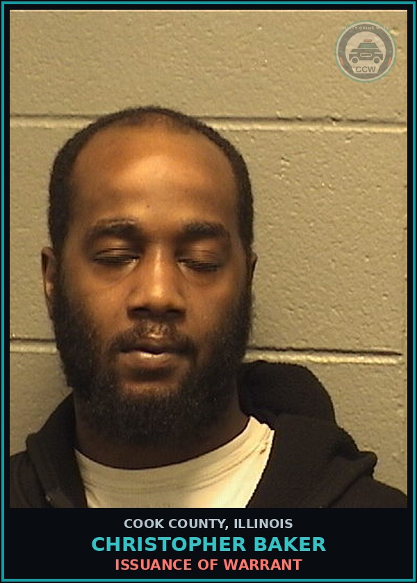 Booking mugshot of CHRISTOPHER BAKER in Cook County