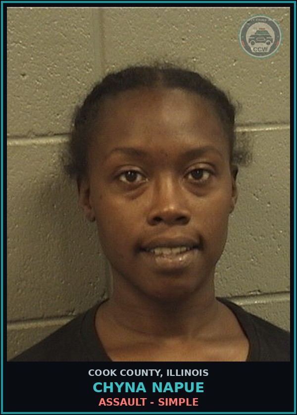 Booking mugshot of CHYNA NAPUE in Cook County