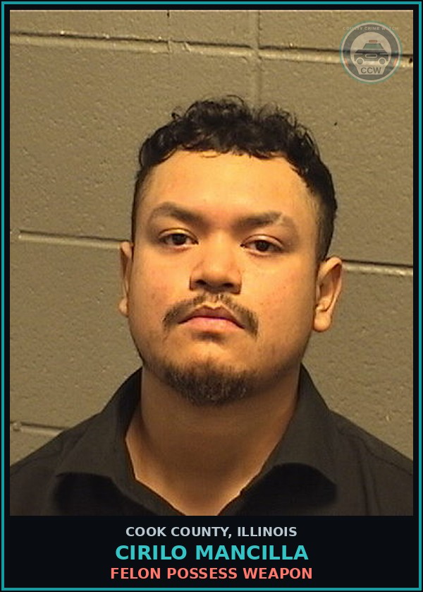 Booking mugshot of Cirilo Mancilla in Cook County