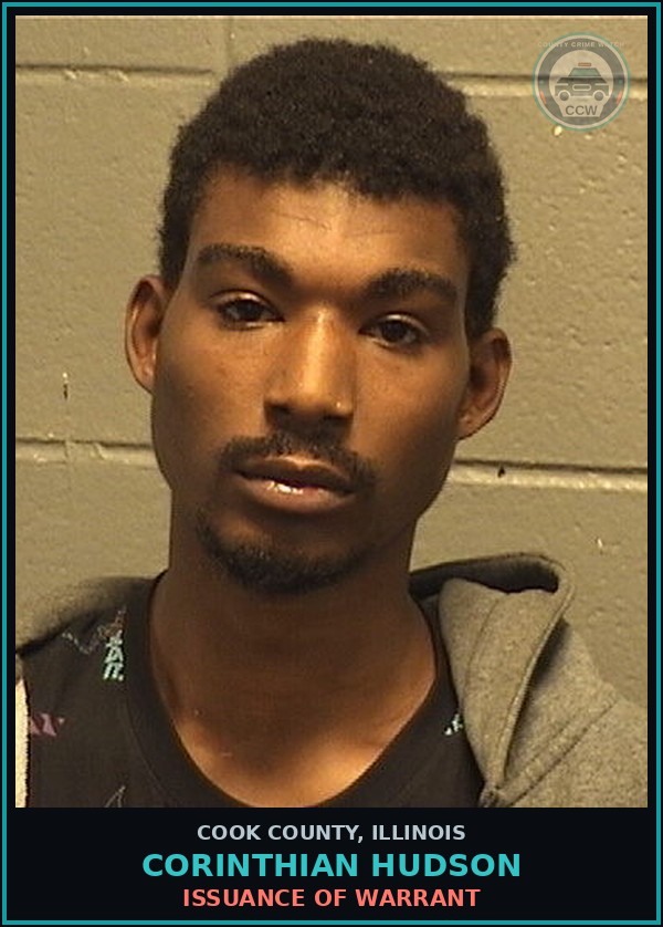 Booking mugshot of Corinthian Hudson in Cook County