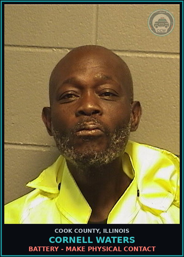 Booking mugshot of Cornell Waters in Cook County