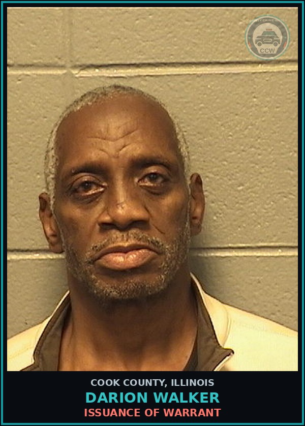 Booking mugshot of Darion Walker in Cook County