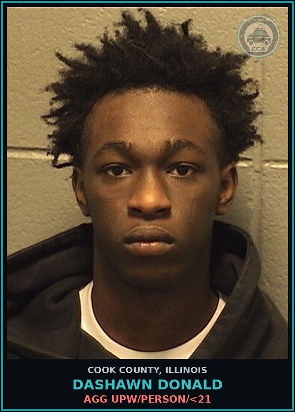 Booking mugshot of Dashawn Donald in Cook County