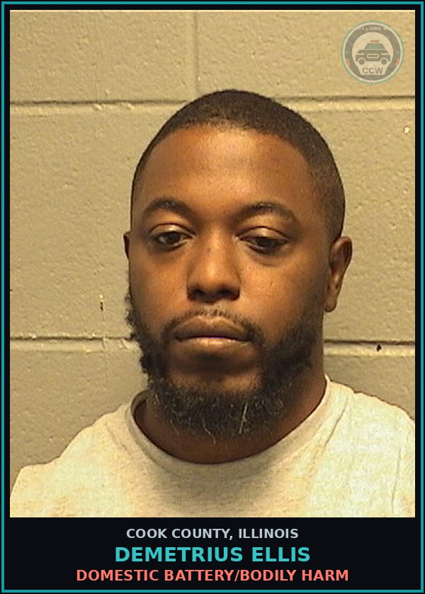 Booking mugshot of Demetrius Ellis in Cook County