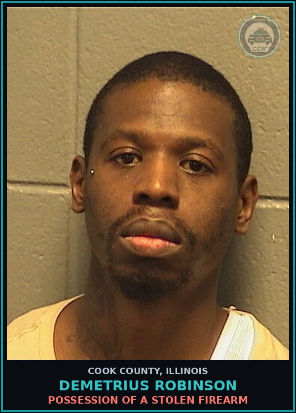 Booking mugshot of DEMETRIUS ROBINSON in Cook County