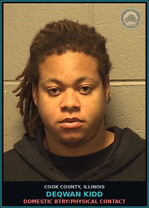 Booking mugshot of Deqwan Kidd in Cook County