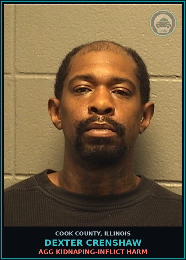 Booking mugshot of Dexter Crenshaw in Cook County