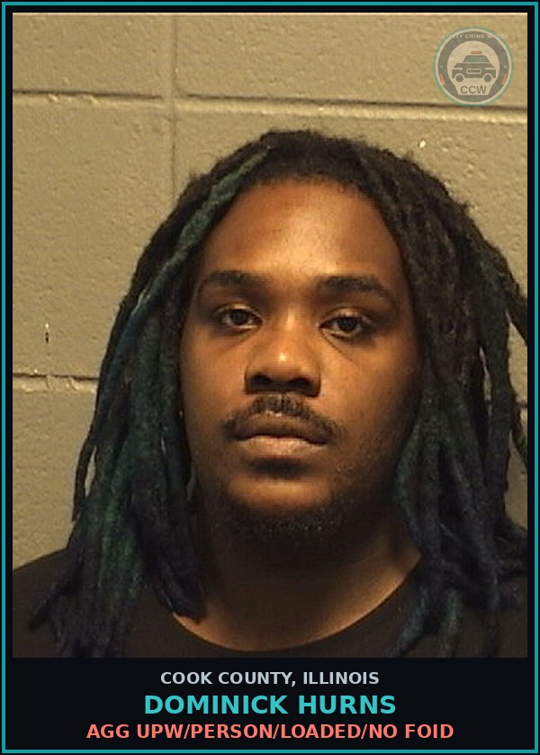 Booking mugshot of DOMINICK HURNS in Cook County