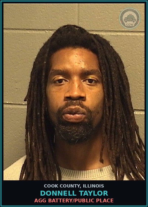 Booking mugshot of Donnell Taylor in Cook County