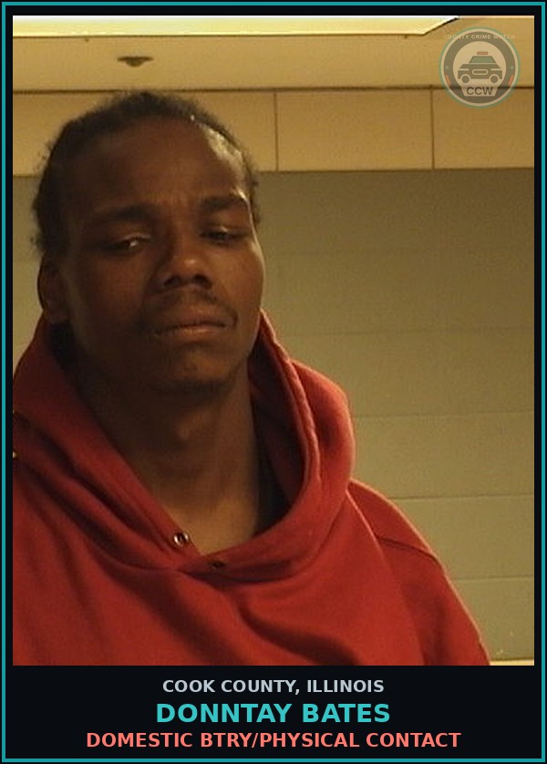 Booking mugshot of Donntay Bates in Cook County