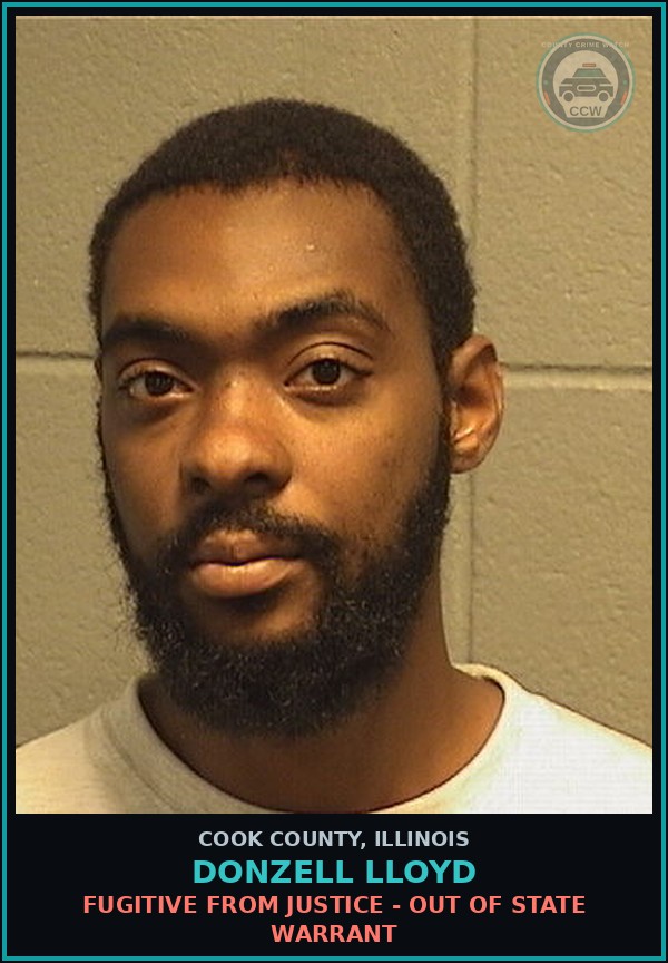 Booking mugshot of Donzell Lloyd in Cook County