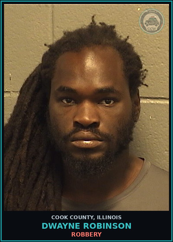 Booking mugshot of DWAYNE ROBINSON in Cook County