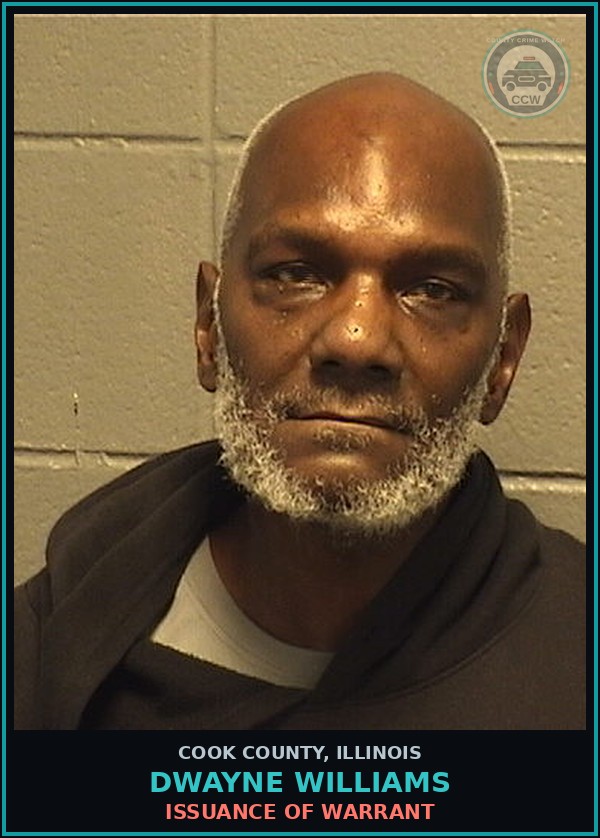 Booking mugshot of Dwayne Williams in Cook County