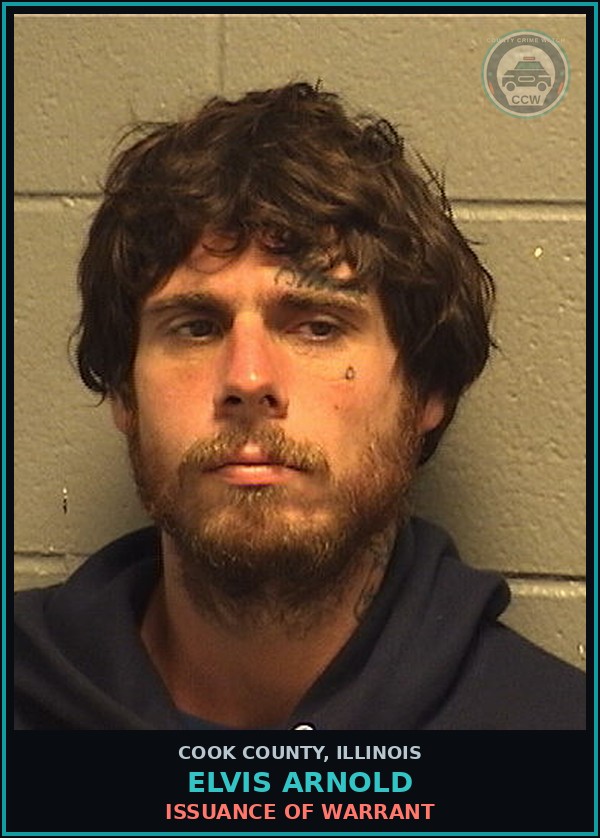 Booking mugshot of Elvis Arnold in Cook County