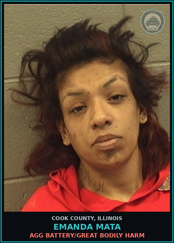 Booking mugshot of Emanda Mata in Cook County