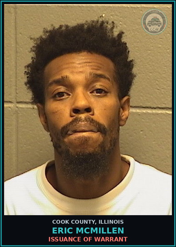 Booking mugshot of Eric McMillen in Cook County