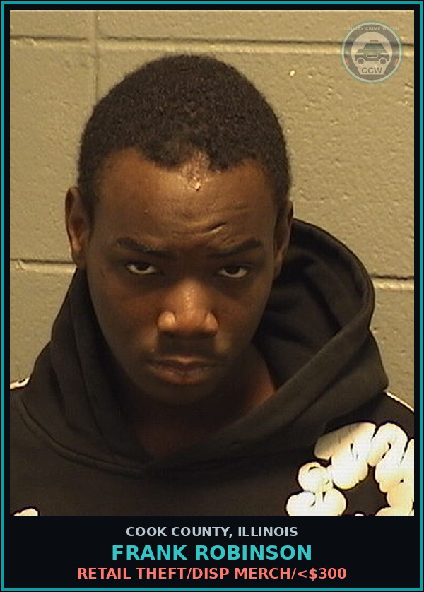 Booking mugshot of Frank Robinson in Cook County