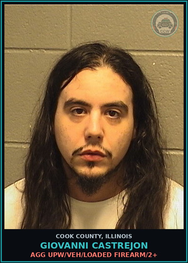 Booking mugshot of Giovanni Castrejon in Cook County