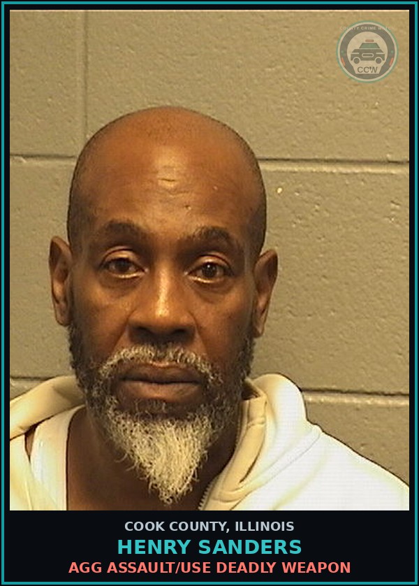 Booking mugshot of Henry Sanders in Cook County