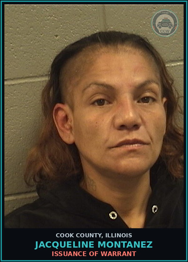 Booking mugshot of Jacqueline Montanez in Cook County