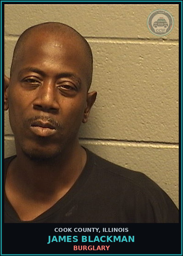 Booking mugshot of James Blackman in Cook County