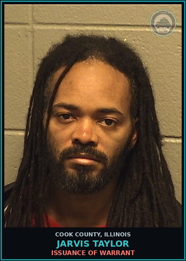 Booking mugshot of Jarvis Taylor in Cook County