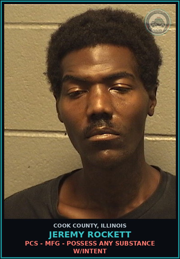 Booking mugshot of Jeremy Rockett in Cook County