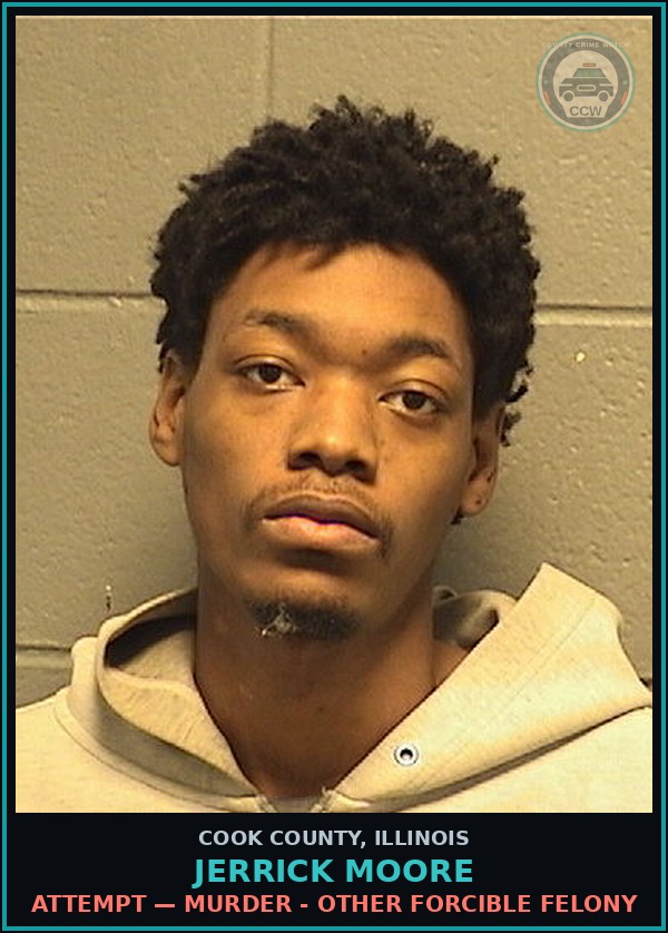 Booking mugshot of JERRICK MOORE in Cook County