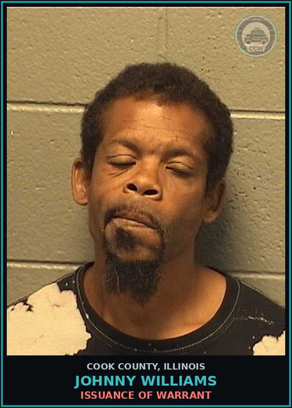 Booking mugshot of Johnny Williams in Cook County