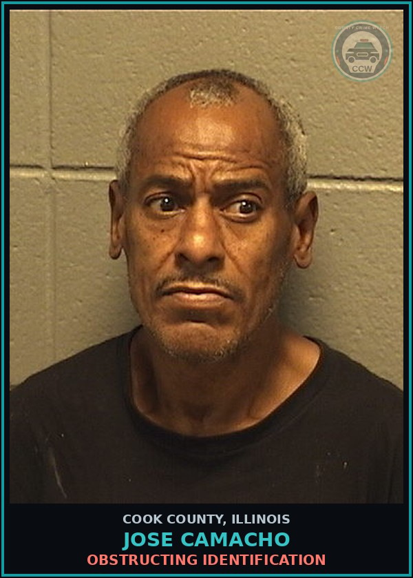 Booking mugshot of Jose Camacho in Cook County