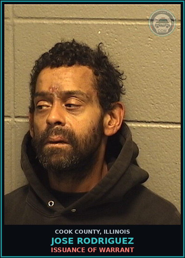 Booking mugshot of Jose Rodriguez in Cook County